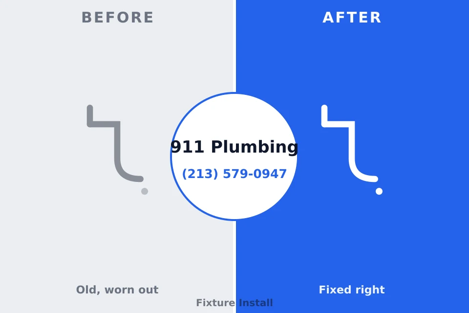 Before and after: plumbing repair Raynham Center, MA